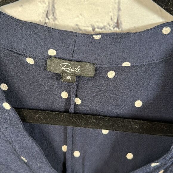 🌼 Rails Navy and White Polka Dot Top - Size XS - Picture 3 of 5